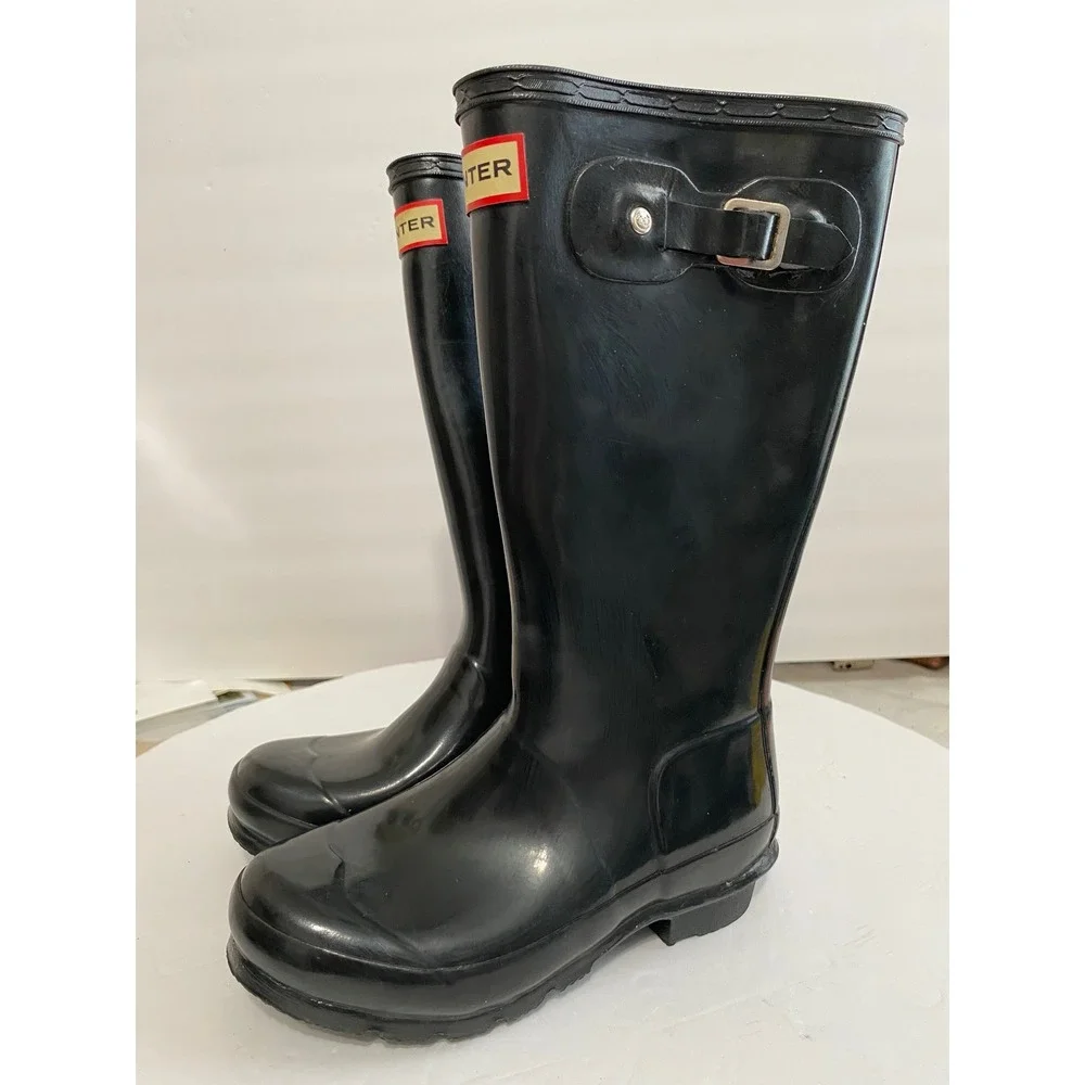 Hunter Original Kids Gloss Black‎ Waterproof Rain Boots W23991 2b US 13 UK 32 EU